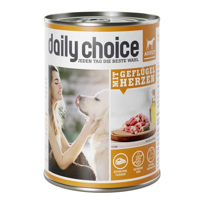 daily choice | mit Geflügelherzen | 12 x 400 g von daily choice