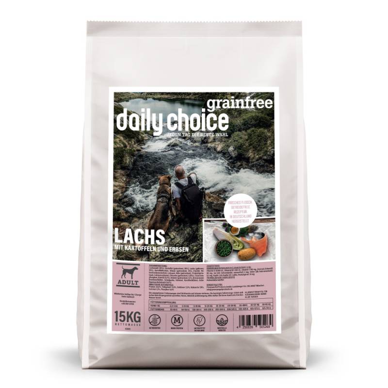 daily choice | Lachs mit Kartoffeln und Erbsen | Grainfree | 15 kg von daily choice