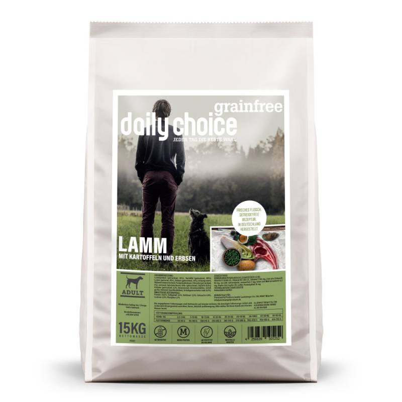 daily choice | Lamm mit Kartoffeln und Erbsen | Grainfree | 15 kg von daily choice