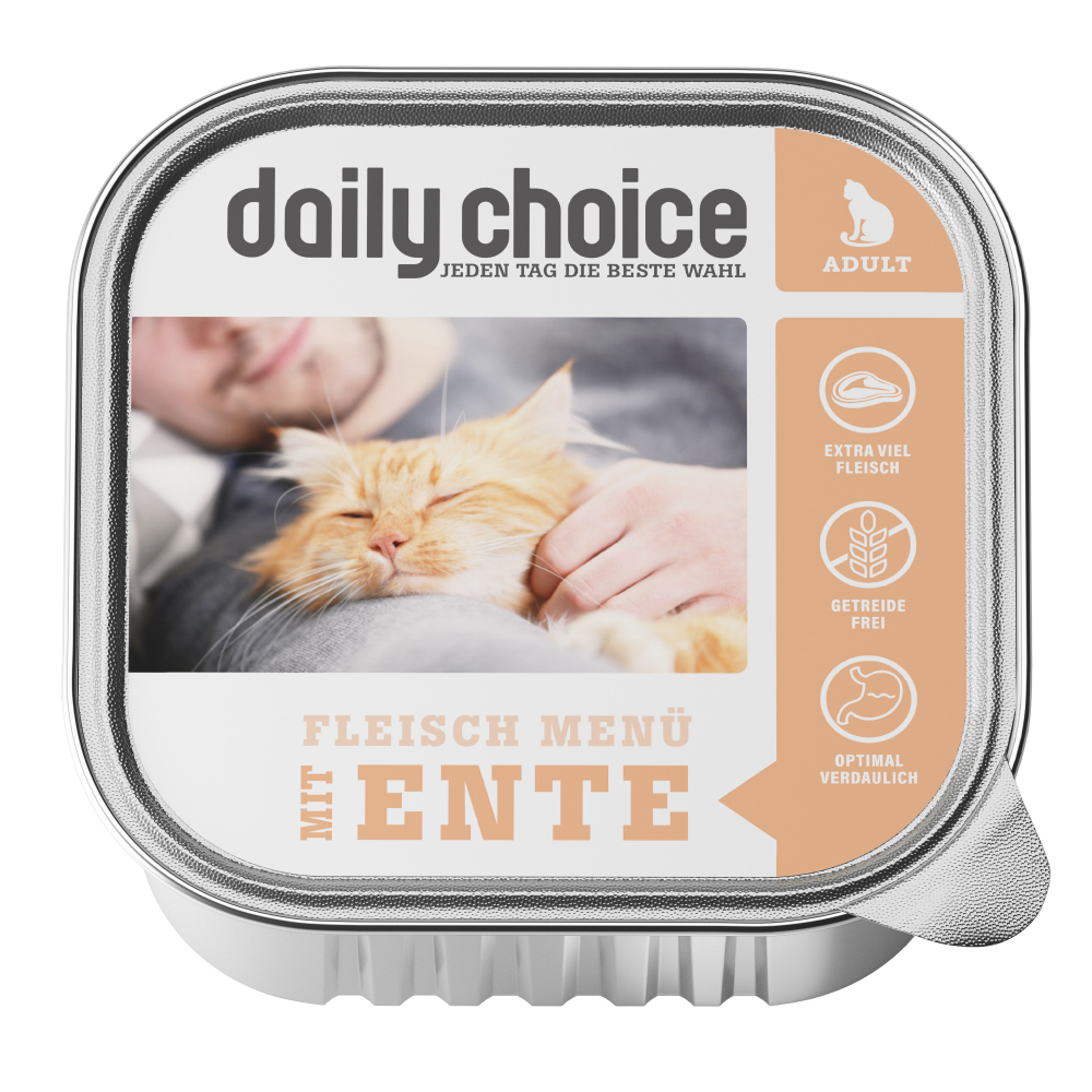 daily choice | Fleischmenü mit Ente | 12 x 100 g von daily choice