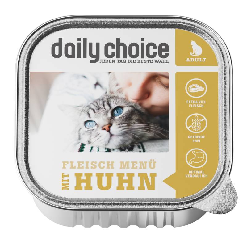 daily choice | Fleischmenü mit Huhn | 6 x 100 g von daily choice