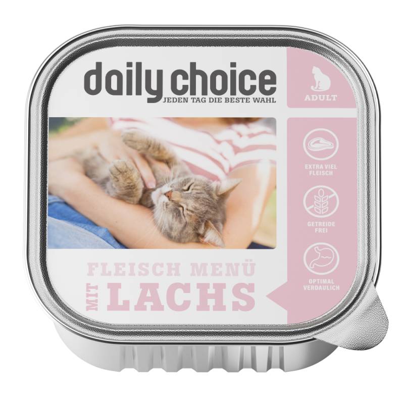 daily choice | Fleischmenü mit Lachs | 12 x 100 g von daily choice