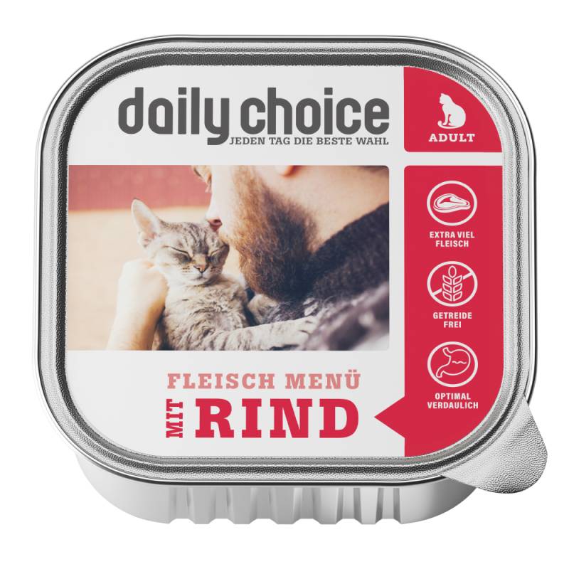 daily choice | Fleischmenü mit Rind | 12 x 100 g von daily choice