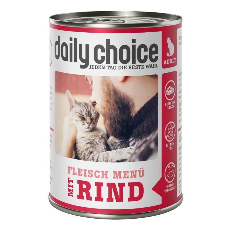 daily choice | Fleischmenü mit Rind | 24 x 400 g von daily choice