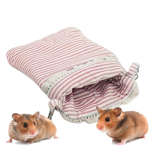 dbrie Hamsterbett-Schlafsack – Winterschlafsack, Plüschnest, warmer Haustier-Schlafsack, Käfig-Nestbett für Chinchillas, Hamster, Meerschweinchen von dbrie