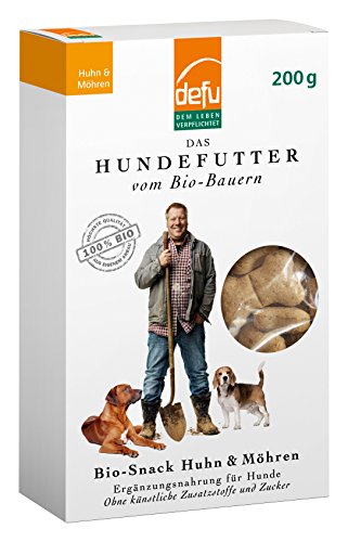 defu Bio Snack Huhn und Möhren 200 g, 3er Pack (3 x 200 g) von defu