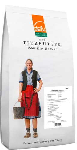 defu Geflügelfutter | 1 x 14 kg | Bio Gartenhühner Alleinfuttermittel Gemüse | Trockenfutter für Hühner, Legehennen und Zwerghühner von defu