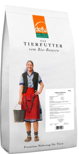 defu Geflügelfutter | 1 x 14 kg | Bio Legekorn Alleinfuttermittel | Trockenfutter für Legehennen, Gänse und Enten von defu