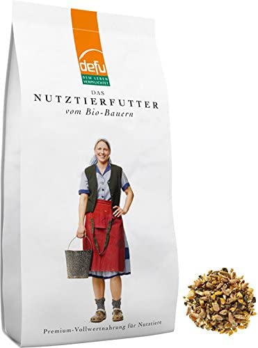 defu Geflügelfutter | 1 x 25 kg | Bio Junghennen und Wachteln Alleinfuttermittel | Trockenfutter Körnermischung von defu