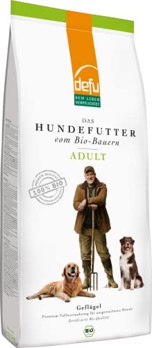 defu Hundefutter | 1 x 12,5 kg | Adult Bio Geflügel | Premium Bio Trockenfutter für ausgewachsene Hunde von defu