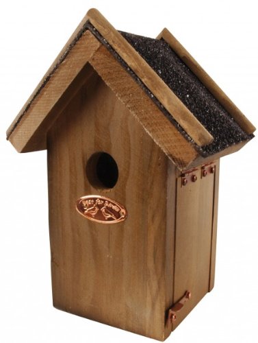 Nistkasten für Zaunkönig - Brutkasten Vogelhaus aus Holz mit Bitumendach, L 9 x B 15 x H 22,5 cm von degawo