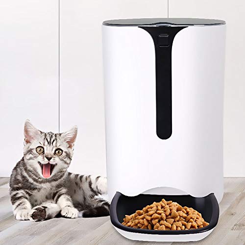 Pet Automatic Feeder Smart Dog Cat Food Recording Reminder Feeder Timing Quantitative Feeder 6 Liter Large Capacity Portable von degdfdvfdfzvsdzs