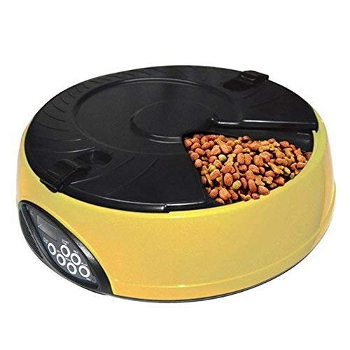 Timing Record Bowl Automatischer Futterspender 6 Mahlzeiten Intelligenter Automatischer Haustier-Futterspender LCD-Display Katze Hund Futterspender Tragbar von degdfdvfdfzvsdzs