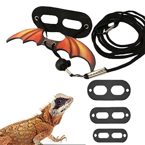 Einstellbare Harness - Tragbare Reptilien Harness Set Bequem | Zubehör für Hamster Geckos Frettchen Leguane kleine Haustiere Delr von delr