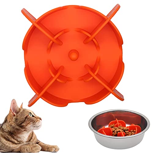 Futternapf für Haustiere | Silikon Slow Futternapf für Hunde | Rutschfeste Slow Feeder Cat Bowl Erhöhte Hundenapf Hundenapf Hundefutterschalen Slow Bowl Welpenschale Puzzlefutter Delr von delr