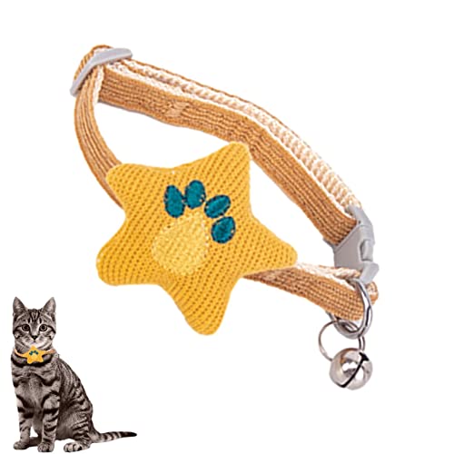 Halsbänder - Verstellbares Halsband für Hundetraining,Weiches kleines Halsband, Haustier bequemes Halsband mit Stern für kleine, mittelgroße Hunde Katzen Delr von delr