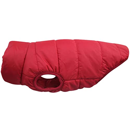 Hundejacken für kaltes Wetter | Hundebekleidung Winter Warme Hundejacke Mantel | Warme gesteppte Hundejacke Mantel Kleine Kleidung Welpen Chihuahua Haustier Katzen, Marineblau/Rot Delr von delr