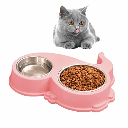 Hundenapf 2 in 1 Doppelfutter für Katzen - Dinosaurier-förmige Slow Feeder Pet Feeding Station, Pet Dish Feeder mit Wasser- und Futterfutter für Katzen und Hunde Delr von delr