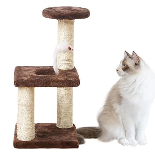 Katze – Kletterturm für Katzen – Katzenständer, ohne Krümel zu fangen, Katze liegend und erholsam, quadratische Basis stabil für Katzen und Kätzchen Delr von delr