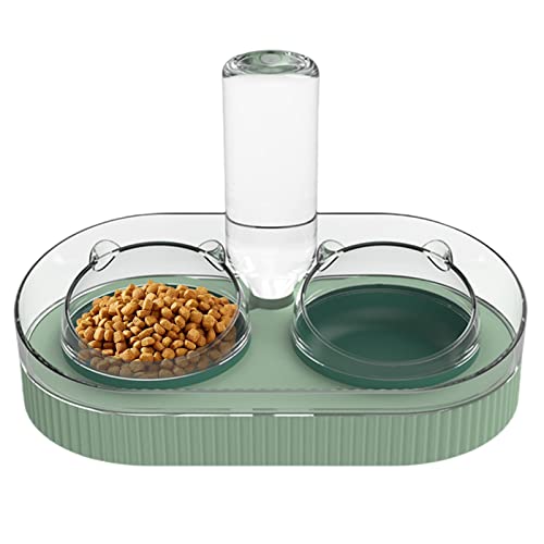 Katze Wasserspender - Siphon Principe Pet Feeder Water Dispenser Feeder | Leicht zu reinigende Katzenfutter 550ML Kapazität Wasserspender für Zuhause, Verwendung in Zoohandlungen, Delr von delr