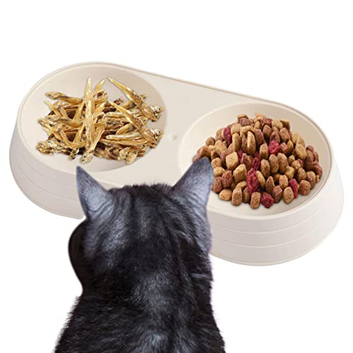 Katzenschalen für Futter und Wasser, Macaron Erhöhte doppelte Hundeschalen, Pet Leichte Mittelgroße Dish Feeder mit Wasser und Futtermittel für Katzen und Hunde Delr von delr