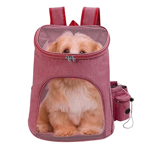 Katzentasche,Atmungsaktive Babytragetasche | Hundeträger Reisetasche mit Taschen, Haustierrucksack Fluggesellschaft zugelassene Sicherheit und weiches Kissen Rückenstütze zum Wandern, Outdoor Delr von delr