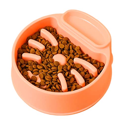 Welpe Slow Feeder Schüssel - Puzzle Feeder, um das Essen zu verzögern - Langsames Essen Habit Maker Hund Katzenfutter Schüssel mit Fach Anti-Scrimping Welpe Für Trockenes Nasses Raw Food Slow Feeder von delr