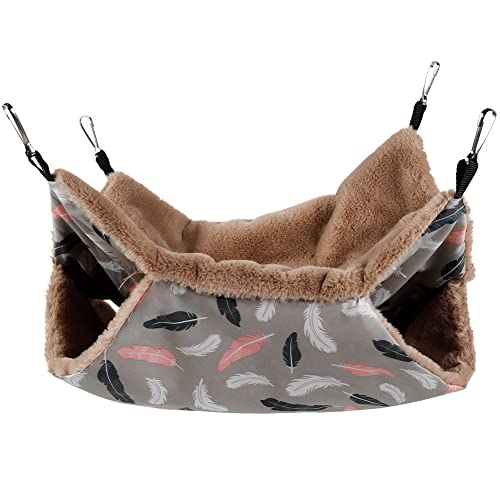 delr Hamster Hängematte | Warme 2-stufige Meerschweinchen-Hängematte zum Spielen und Ausruhen von Haustieren | Hängematte für Kleintiere, Schlafsack für kleine Haustiere delr Hamster Hängematte | Warme 2-stufige Meerschweinchen-Hängematte zum Spielen und Ausruhen von Haustieren | Hängematte für Kleintiere, Schlafsack für kleine Haustiere von delr