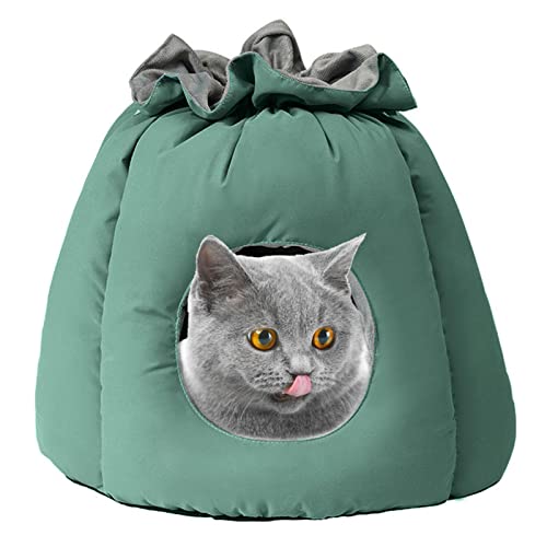 delr Katzenbett Höhle Katzenhaus Katzenbett in Form einer Geldtasche Hundebett, waschbar, warme Katzenhäuser für Hauskatzen, Welpen, Kätzchen, rutschfester Boden von delr