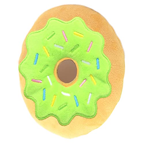 delr Kauspielzeug Donut Squeaky für Hunde – Plüsch-Spielzeug für Welpen | Donut Food Toy, Donut Soft Squeaky Puppy Dog Toy, Dog Interactive Toy von delr