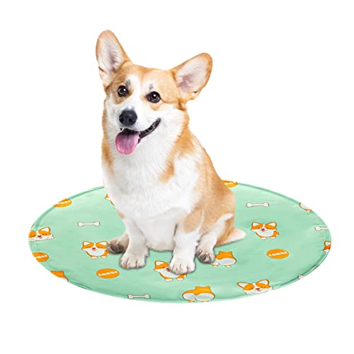 delr Kühlung für Haustiere – Kühldecke für Hunde, Corgi Avocado Pattern Cat Bed, weiches Kissen, Sommer, widerstandsfähig gegen Bisse von delr