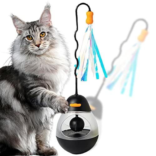 delr Pet Leckender Ball, Spielzeug für Haustiere, Funny Cat Noise Paper Toy | Das auslaufende Kätzchen des Spenders neckt den Katzenstab, um Langeweile zu lindern von delr