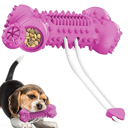 delr Unzerstörbares Hundespielzeug,Knochenförmiges TPR Voice Hundespielzeug Saubere Zähne - Animals Large Breed Rubber Bone Hundespielzeug zum Reinigen der Zähne bei großen mittelgroßen Hunden von delr