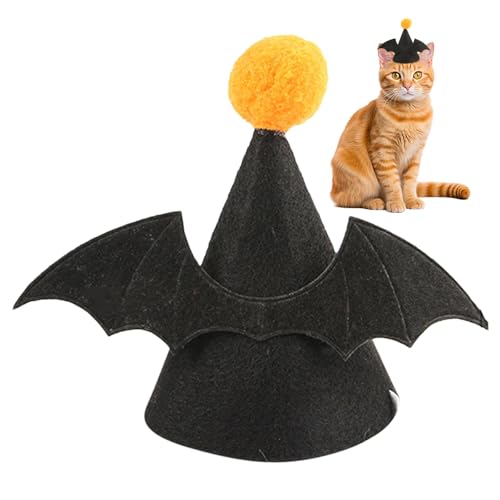 demaxiyad Halloween-Hundemütze, Halloween-Haustiermütze - Halloween-Partyhut für Katzen | Niedliche Katzenmütze für Partys, verstellbare weiche Kopfbedeckung für kleine Haustiere, kreative von demaxiyad