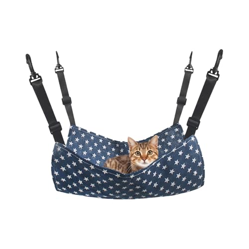 demaxiyad Kätzchen-Hängematte für Käfig, doppelseitige Nutzung, Katzenhängematte für Indoor-Katzen – atmungsaktive, verstellbare Riemen, Hamster, Mäuse, hängende Hängematte demaxiyad Kätzchen-Hängematte für Käfig, doppelseitige Nutzung, Katzenhängematte für Indoor-Katzen – atmungsaktive, verstellbare Riemen, Hamster, Mäuse, hängende Hängematte von demaxiyad