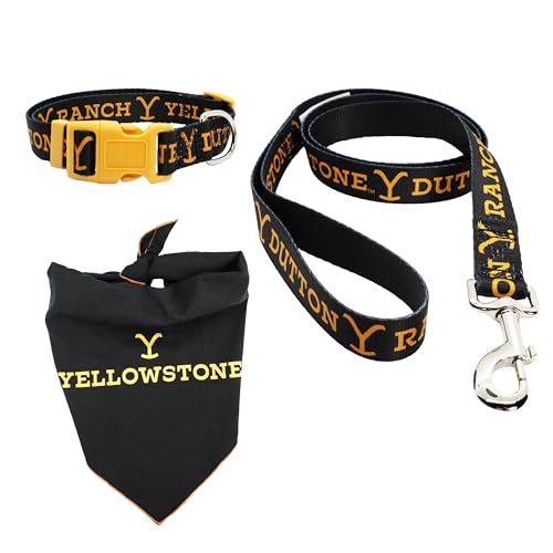 Yellowstone Offizielles Merchandise von design LAB, Inc. | Hundehalsband, Leine und Bandana für große Hunde | Country-Western-Design von der beliebten Show Yellowstone von Design LAB Inc.