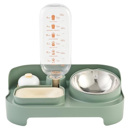 Desired Things 2-in-1 Futter- und Wasserspender für Haustiere, Futternapf für Hunde und Katzen, mit automatischem Wasserspender, praktischer, auslaufsicherer und stabiler Futterspender für Haustiere von desired tools