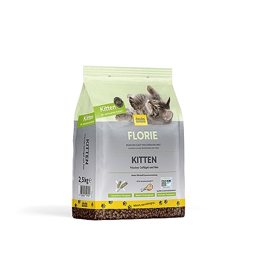 Florie Kitten Geflügel mit Reis | 2,5kg | Premium Katzenfutter trocken | für Kitten und heranwachsende Katzen | viel Frischfleisch | geprüfte Qualität (KIN) | deutsche Herstellung von deuka companion