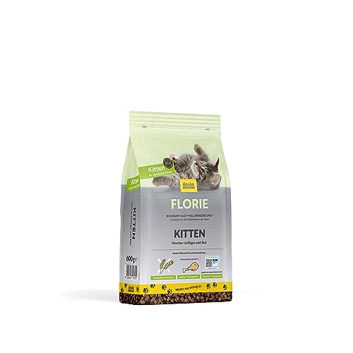 Florie Kitten Geflügel mit Reis | 600g | Premium Katzenfutter trocken | für Kitten und heranwachsende Katzen | viel Frischfleisch | geprüfte Qualität (KIN) | deutsche Herstellung von deuka companion