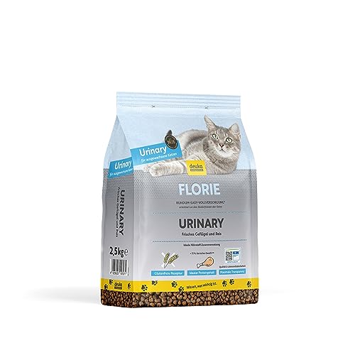 Florie Urinary Geflügel mit Reis | 3x2,5kg | Premium Katzenfutter trocken | für ausgewachsene, Sensible Katzen | viel Frischfleisch | Nierenfutter | geprüfte Qualität (KIN) | deutsche Herstellung von deuka companion