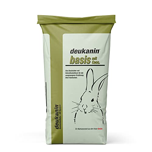 deukanin Basis 25 kg m. Cocc. | Kaninchenfutter | Ausgewogenes Basisfutter | schützt vor Darmparasiten | Alleinfuttermittel für Kaninchen von deuka