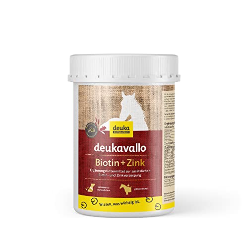 Deukavallo Biotin + Zink für Pferde | hochdosiert | unterstützt Hufwachstum & Hufqualität | für Haut, Fell & Hufe | Zusatzfutter Pferd getreidefrei | Ergänzungsfuttermittel 750 g Dose… von deuka