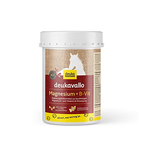 Deukavallo Magnesium + Vitamin B für Pferde | hochdosiert | unterstützt Stressanfälligkeit + Nervensystem | stärkt Immunsystem | Zusatzfutter Pferd getreidefrei | Ergänzungsfuttermittel 750 g Dose… von deuka