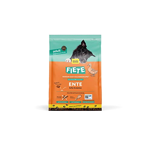 Fiete Soft Adult Ente 4kg | Deutsche Qualität | Hochwertiges Nährstoff-Trockenfutter | für ernährungs-Sensible Hunde | hohe Verträglichkeit | getreidefrei | geprüfte Qualität (KIN-Institut) von deuka