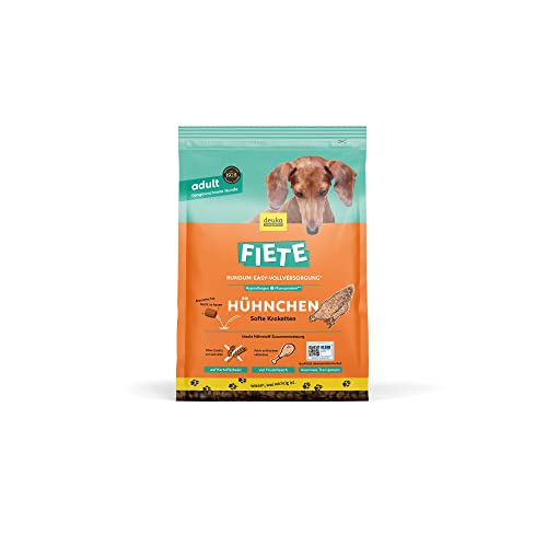 Fiete Soft Adult Hühnchen 4kg | Hochwertiges Nährstoff-Trockenfutter | für seniorige Hunde | hohe Verträglichkeit | getreidefrei | geprüfte Qualität (KIN-Institut) | deutsche Herstellung von deuka