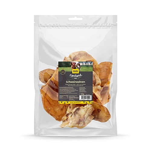 deuka Schweineohren 150g | Deutsche Premium-Qualität | schonend getrockneter Hundesnack | gut verdaulich | geruchsneutraler Kausnack für Hunde von deuka