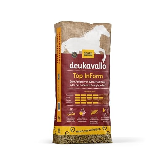 deukavallo Top Inform 25 kg | Aufbaufutter für Pferde | Hochverdaulich | Ergänzungsfuttermittel für Pferde | bei erhöhtem Energie- und Proteinbedarf… von deuka