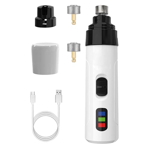 Heusom Silent Groom Pro Nail Grinder, Heusom Silent Bräutigam Pro Dog Nagel Trimmer, Haustiernagelschleifer, Super Ruhiges Haustierklauen -Pflegewerkzeug Für Katzen Und Hunde (Standard+2* Kopf) von dewdat