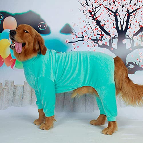Large and Medium-Sized Dog Clothes Lightweight Soft Pullover Dog Pajamas Velvet Knuckle Guard Four-Legged Pajamas Full Coverage (Color : Yellow Size : 36) (Sky Blue 34) von dfghjdfgas