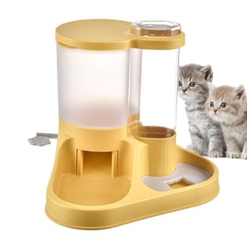 Futterspender und Wasserspender Set | Automatischer 2-in-1 Wasserspender und Futterspender Kit - Große Öffnung Fütterungswerkzeug für Katzen, Hunde und andere Tiere von diess